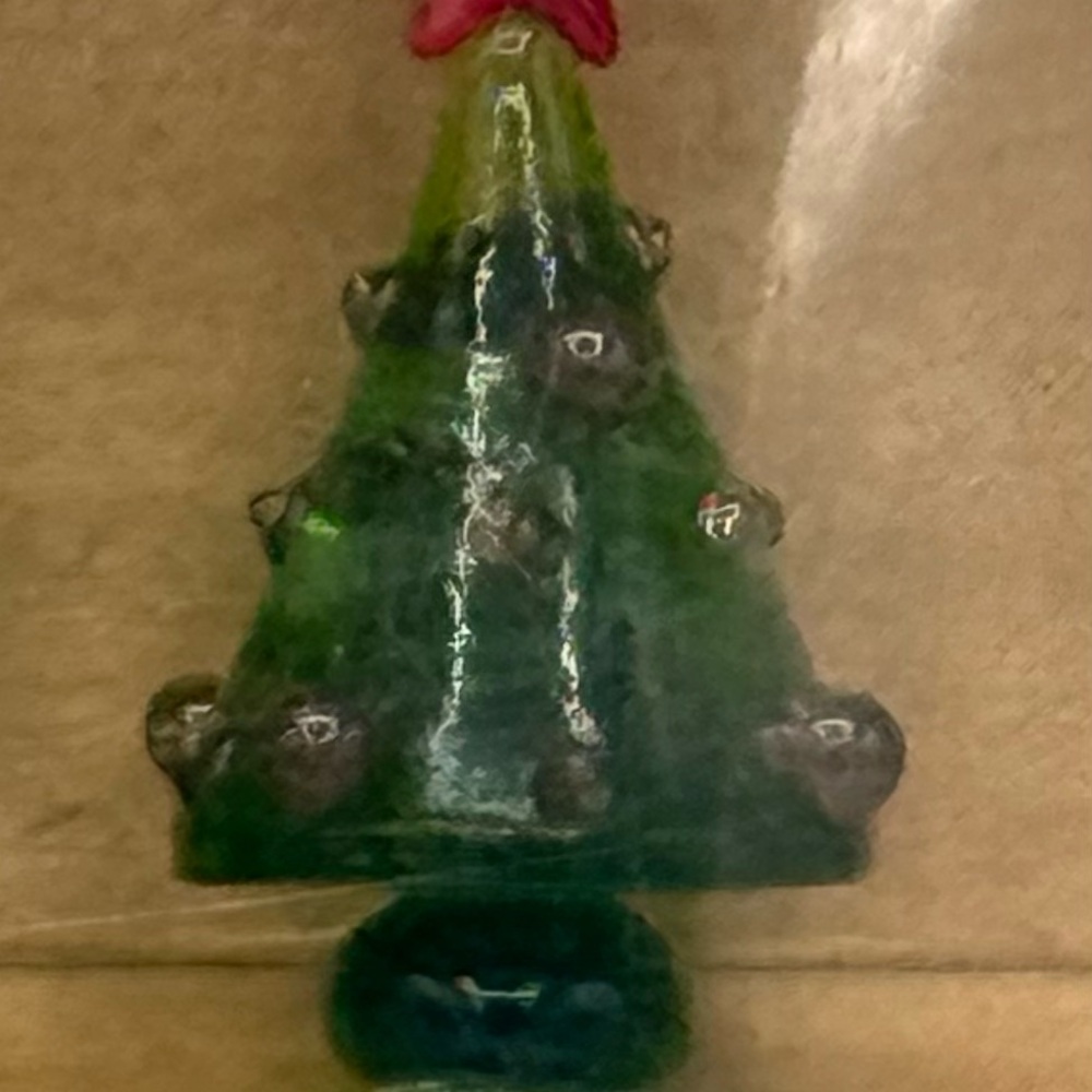 Pier 1 Christmas Tree Holiday Glass Swizzle Sticks New Old Stock Set of 4 NIP - Picture 5 of 7